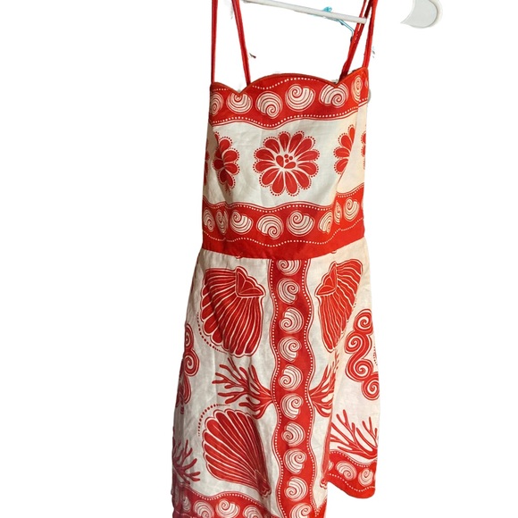 Farm Rio NWT Red and White Patterned Dress - Picture 5 of 9